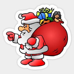 Fun Santa Christmas Apparel Sticker